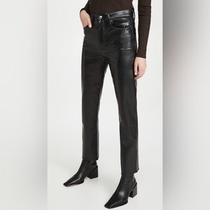AGOLDE RECYCLED LEATHER 90s STRAIGHT LEG PANTS